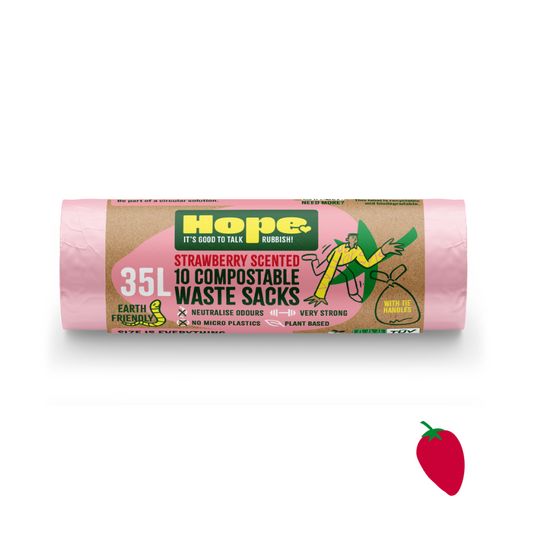 35L STRAWBERRY SCENTED COMPOSTABLE BAGS (50 BAGS)